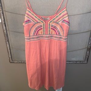 NWT Flying Tomato Salmon Embroidered Dress - Large